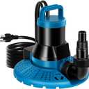 1/3 HP Swimming Pool Cover Pump Automatic On Off with 25FT Power Cord and 3/4" Hose Fitting, 2600GPH Sump Pump for Inground/Above Ground Pool Cover, Hot-Tub and Rooftop Drainage, UL Listed