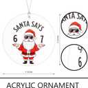 2 x Funny Christmas Ornaments, Santa Ornament, Naughty Christmas Ornaments, Santa Says Six Seven Meme 67 Ornament, Trending Christmas Decor 2025, Viral Holiday Tree Decoration Gifts for Teens Women Men (Nelxi-266)