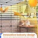 Oneluck 3-Tier Cat Cages Indoor Enclosure DIY Cat Playpen Catio Detachable Metal Wire Kennels Cats Crate Large Extra Exercise Place Ideal for 1 Cat,35.4 Inches