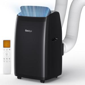 Dual Hose Portable Air Conditioner, [2026 Upgraded] Full DC Inverter Compressor, Energy-Saving 13.6 CEER, Low Noise (45dB), Cools Room up to 500 Sq.Ft., Backlit Remote Control, 14,000BTU, Black