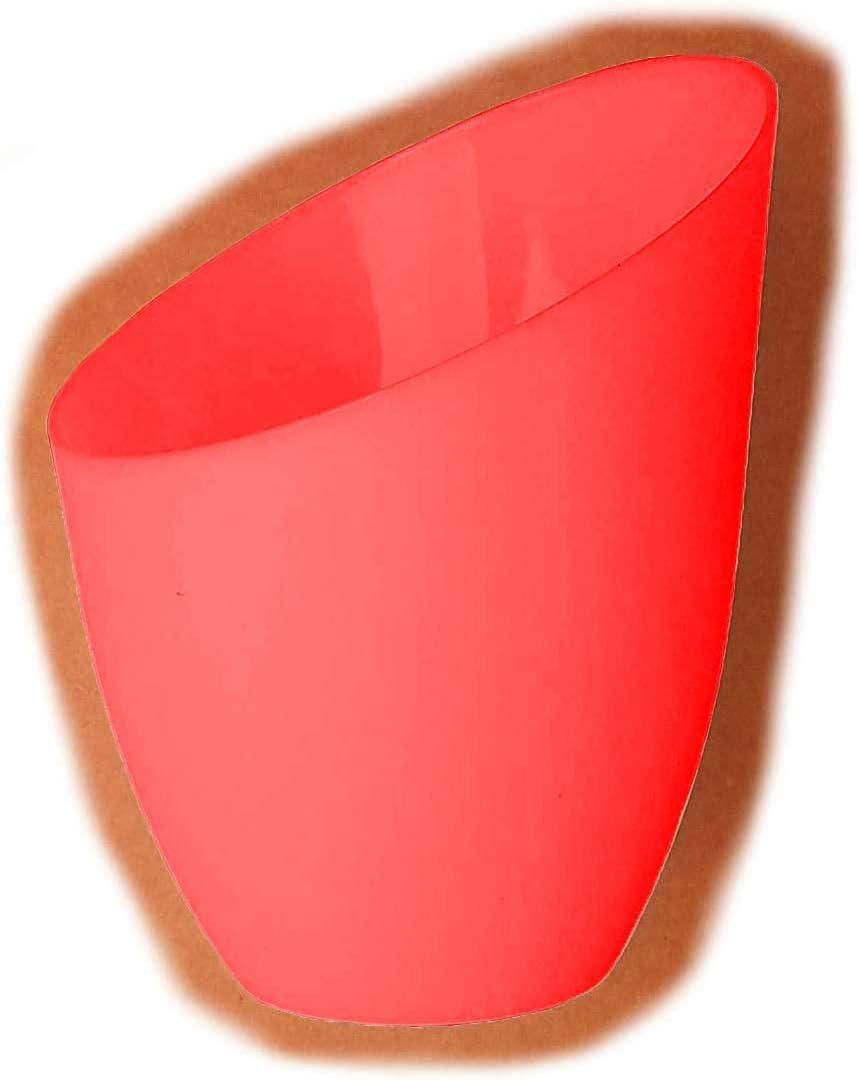 2 Pack Plastic Lampshade, 5.7 inch High, 4.1 inch Diameter, 1.65 inch Fitter, Replacement Plastic Lamp Shade for LED Floor Lamp [red]