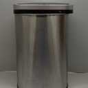 FDW Kitchen Trash can for Bathroom Bedroom Home Office Automatic Touch Free Garbage bin with lid Brushed Stainless Steel Rectangular 13 Gallon / 50L