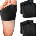 2 Pairs Metatarsal Pads Women and Men, Fabric Metatarsal Pads with Gel Pads, Metatarsalgia Insoles Provides Relief for Sesamoiditis, Metatarsalgia, Morton's Neuroma Metatarsal Gel Pads (L, Black)