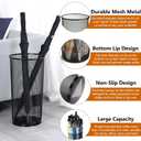 Youeon 2 Pack Large Umbrella Holder, 10.5x20 Inch Metal Mesh Umbrella Stand, Freestanding Bucket for Umbrellas, Canes, Walking Sticks, Wrapping Paper, Entryway, Home, Office, Hotel, Black