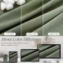 Sage Green Pinch Pleated Linen Curtains 102 Inches Long for Living Room Bedroom with Rings Hooks Clips Back Tab Semi Sheer Curtains Light Filtering Boho Farmhouse Drapes Light Green