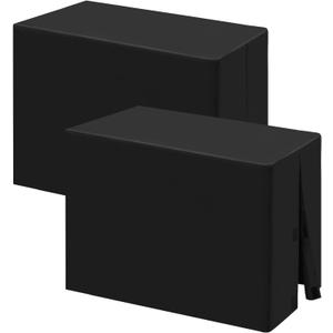 Fixwal Table Covers, 2 Pack 4FT Table Cover Fitted, Black Table Cover Protector for Folding Table, 48 x 24 Inch Fitted Tablecloth for 4 Foot Tables