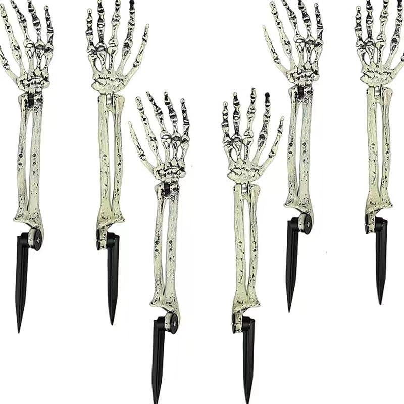 Outdoor Halloween Simulation Hand Bone Decoration, Set of 6 Pieces