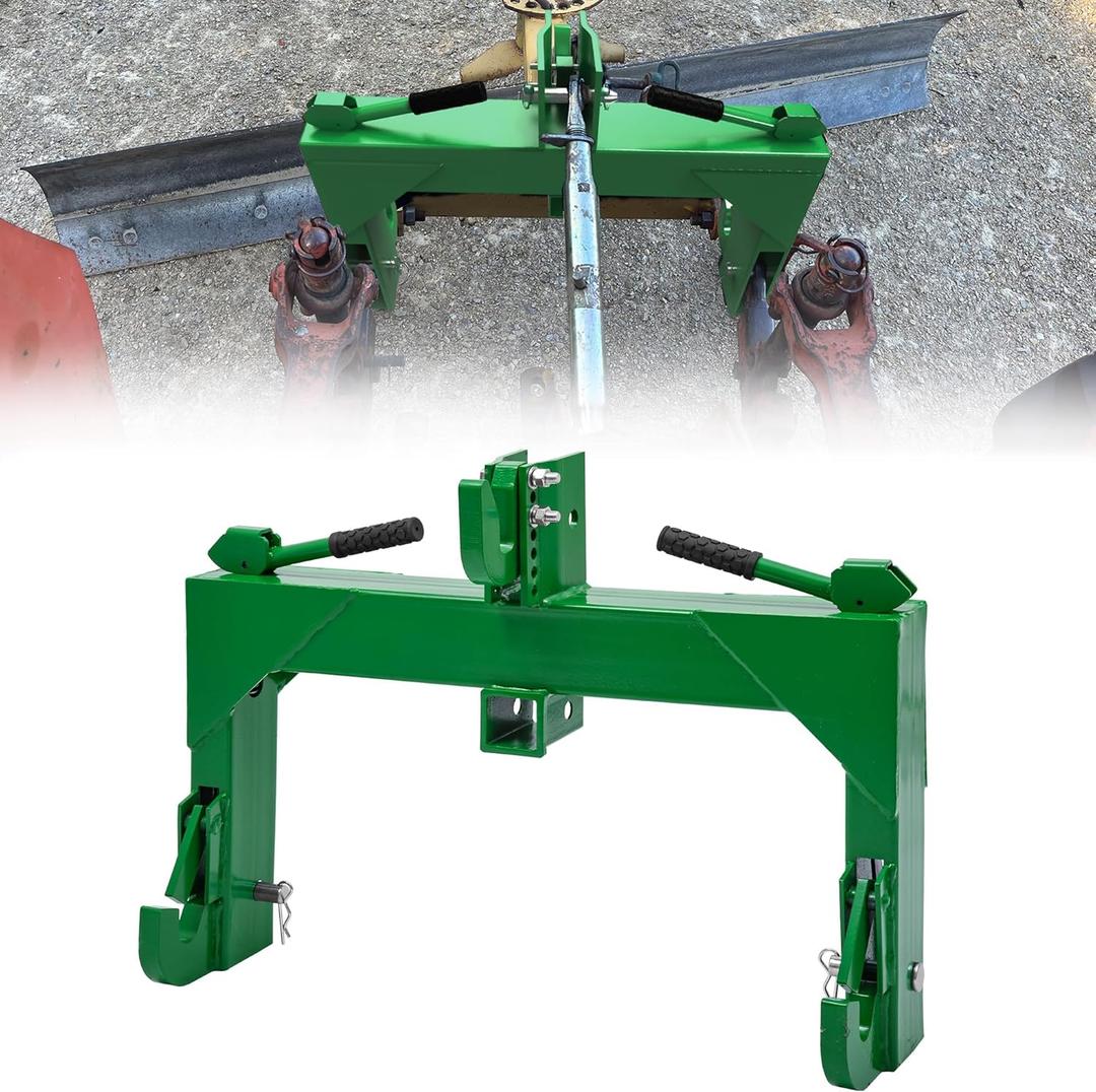 YINTATECH 3 Point Quick Hitch Cat 1 with 2" Receiver & 5 Adjustable Bolt, Capacity 3000lbs,Green