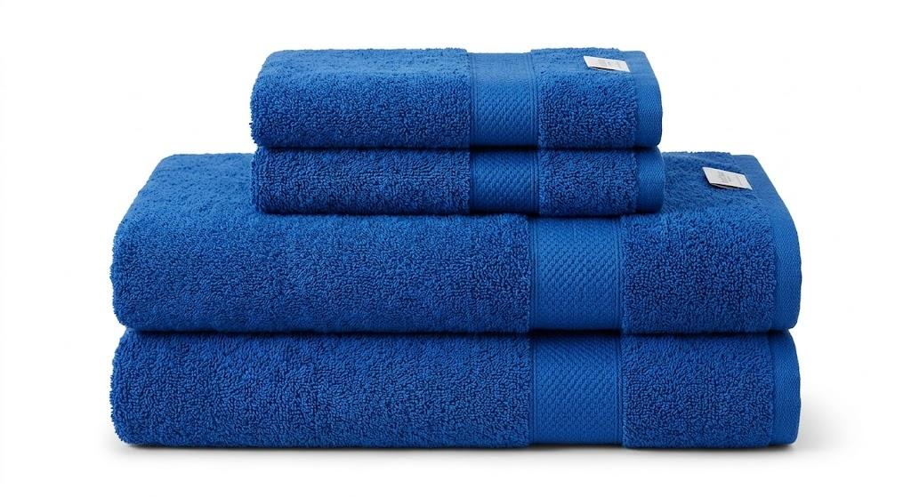Dark Royal Blue Towel Set, Pack Of 4, 30 x 54 inch, 16x26 inch 