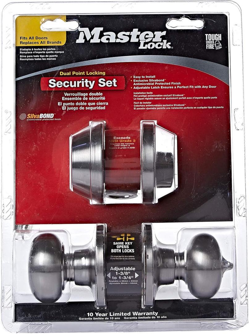 Master Lock BCCO0615 Entry/Deadbolt, Satin Nickel