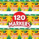 Crayola Broad Line Markers (12pk), Assorted Bulk Markers for Kids, Arts & Crafts Supplies for Coloring Books, Construction Paper, Ages 3+
