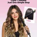 Farery Bubble Curling Wand for Long Hair - 32mm Ceramic Coated Springless Barrel for Defined Spiral Curls & Waves, Smooth Shine, Includes Heat Resistant Glove, 5 Temp Settings, Dual Voltage