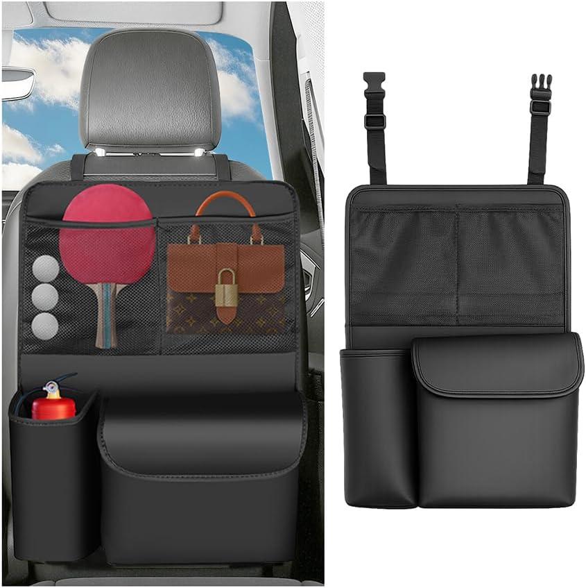 Car Trunk Organizer, Oxford Cloth Hanging Vehicle Backseat Storage Container Bag with 4 Pockets, Automotive Trunk Storage Hanger Organizer, Universal for SUV Van Sedan