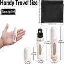 2 x Perfume Travel Refillable Bottle Portable Mini Sprayer,Empty Perfume Bottles with Unique Patterns,Refill Pump Case for Traveling and Outgoing,4 Pcs of 5 ml and Outgoing (Fresh Flower Series)