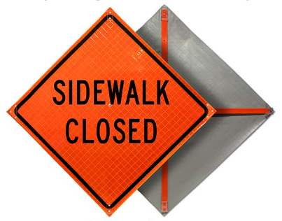 Roll-Up Sign-36" Superbright-Sidewalk Closed