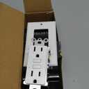 ELECTECK 5 Pack GFCI Outlets 15 Amp, Non-Tamper Resistant, Decor GFI Receptacles with LED Indicator, Ground Fault Circuit Interrupter, Wallplate Included, ETL Listed, White