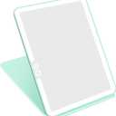 deweisn Folding Travel Mirror Lighted Makeup Mirror with 72 LEDs 3 Colors Light Modes, USB Rechargable, Portable, Ultra Thin, CompactVanity Mirror with Touch Screen Dimming for Cosmetic (Green)