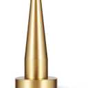 Solid Brass Door Stop, Decorative Door Stopper Wall Protector, Heavy Duty Door Stop with Rubber Bumper Tip for Wall Door Protection Sound Dampening, Brushed Gold Brass Plated