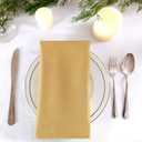 Bailarina Cloth Napkins Set of 120,17x17 inches Dinner Napkins Cloth Washable, Polyester Square Table Cloth Napkin Bulk with Hemmed Edges Ideal for Banquets, Parties and Weddings-Gold