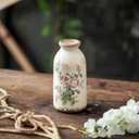 Ceramic Rustic Farmhouse Vase, Distressed Flower Vase for Home Decor, Ideal Shelf Decor, Boho Vase for Living Room Bedroom Kitchen Office Decor Centerpiece Table Decorations (6 inches)