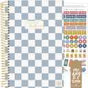 bloom daily planners 2026 Planner (January - December) Calendar Year Organizer - 5.5 x 8.25 - Weekly & Monthly Agenda Book with Stickers & Bookmark - Checkered
