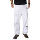 JIALANSHI Men's Wide Leg Baggy Jeans Ripped Loose Denim Pants (38, 9308 White)