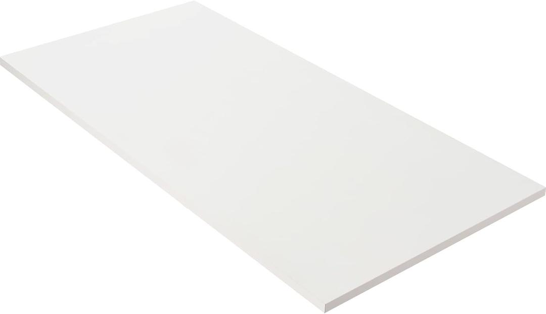 45x20 inch White Table Top Universal, Solid One-Piece Desktop, Reversible Melamine Countertop, Double Desks, L-Desk DIY