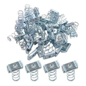 (100) Strut Channel Nuts, 1/4-20 Spring Channel Nuts with Zinc Electroplate Finish, Long Spring Nuts Great for Use with Strut Channel (100 Pack)