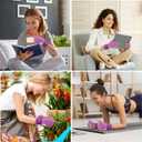 Duerer Arthritis Compression Gloves with Straps, Women Men for RSI, Carpal Tunnel, Rheumatoid, Tendonitis, Hand Pain, Hand Support. Fingerless Gloves for Computer Typing and Daily work (Purple, S) (Small (1 Pair))