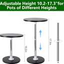 DECOHS 3 Set Adjustable Height Planter Inserts, 10.2-17.3" Rise Stainless Steel Plant Risers for Inside Pot, Planter Fillers Plant Lift Inserts for Large Pots Tall Taper Planters 6" 8" 10" Base or Top