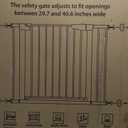 Cumbor 29.7-40.6" Baby Gate for Stairs, Baby Essential Safety Gate, Mom's Choice Awards Winner-Dog Gate for Doorways, Pressure Mounted Auto-Close Pet Gates for Dogs Indoor, Durable Child Gate, Black