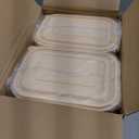 100 Piece (50 Pack) Meal Prep Containers with Lids, 16 oz Cornstarch Small Food Storage Containers Plant-based Lunch Box for Salad, BPA Free Plastic Disposable Take Out Boxes Microwave & Freezer Safe