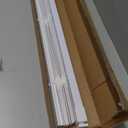 LazBlinds No Tools No Drill 1" Vinyl Mini Blinds, Cordless Blinds for Windows, Light Filtering Horizontal Window Blinds & Shades, 33" W x 72" H, White