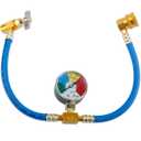 R134A Refrigerant Charge Hose Kit, 1/2" R-134a AC Refrigerant Recharge Kit with Pressure Gauge&Dispensing Valve, Auto A/C Recharge Hose Fits for Car AC Air Conditioning Refrigerant,Car Accessories