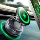 MRGLAS 2026 Upgraded for iPhone MagSafe Car Mount Charger,15W Fast Charging Wireless Car Charger with Stronger Magnetic & Suction, Hands-Free Phone Holder for iPhone 17/16/15/14/13/12 Pro Max