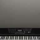 61 Key Portable Electronic Keyboard Piano w/Lighted Full Size Keys, LCD, Headphones, X-Stand, Stool, Music Rest, Microphone, Note Stickers, Built-In Speakers, 3 Teaching Modes