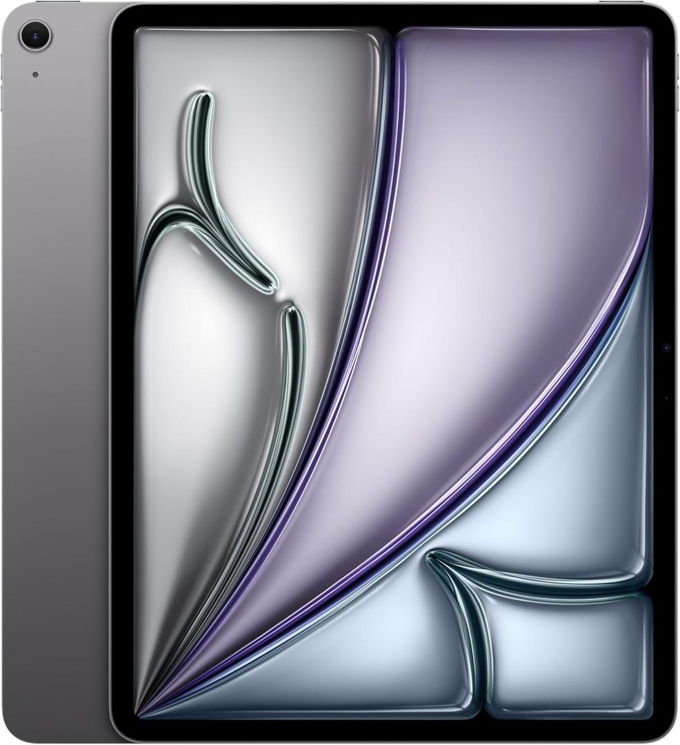 Apple iPad Air 13-inch (M4): Liquid Retina Display, 128GB, 12MP Front/Back Camera, Wi-Fi 7 with Apple N1, Touch ID, All-Day Battery Life Space Gray