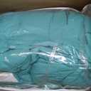 Superior Classic All-Season Reversible Down Alternative Comforter, Comfy, Fluffy, Cozy, Lightweight, Decorative, Duvet Insert, Plush, Oversized Bedding Essential, Box Quilt Design, Twin, Turquoise