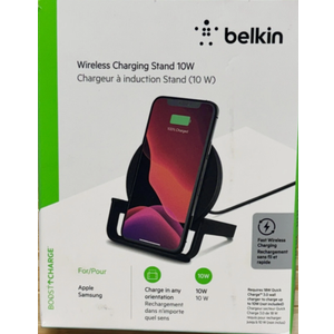 Belkin Wireless Fast Charging Stand with Bluetooth Speaker 10W Qi Black Belkin Wireless Fast Charging Stand with Bluetooth Speaker 10W Qi Black