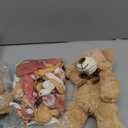 Meooeck 185 Pcs Bear Baby Shower Party Decorations Table Centerpieces 5 Pcs 13. 5'' Gender Reveal Bears 180 Balloons Kit Baby Shower Table Decor for Birthday Wedding(Dusty Pink, Rose Gold, Peach)