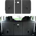 3PCS Cargo Liner Rear Seat Back Cover for 2026 Tesla Model Y Juniper 5-Seater, Injection Molded Seat Back Protector Mats, Waterproof Scratch Resistant Anti-Kick Backrest Covers for Trunk Cargo Area