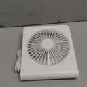 JISULIFE Small Desk Fan, Portable Travel with 4500mAh Battery, USB Rechargeable Folding Design for Flexibility, Strong Quiet Wind with 4 Speed Modes, Ideal Gifts for Office/Home/Camping - White