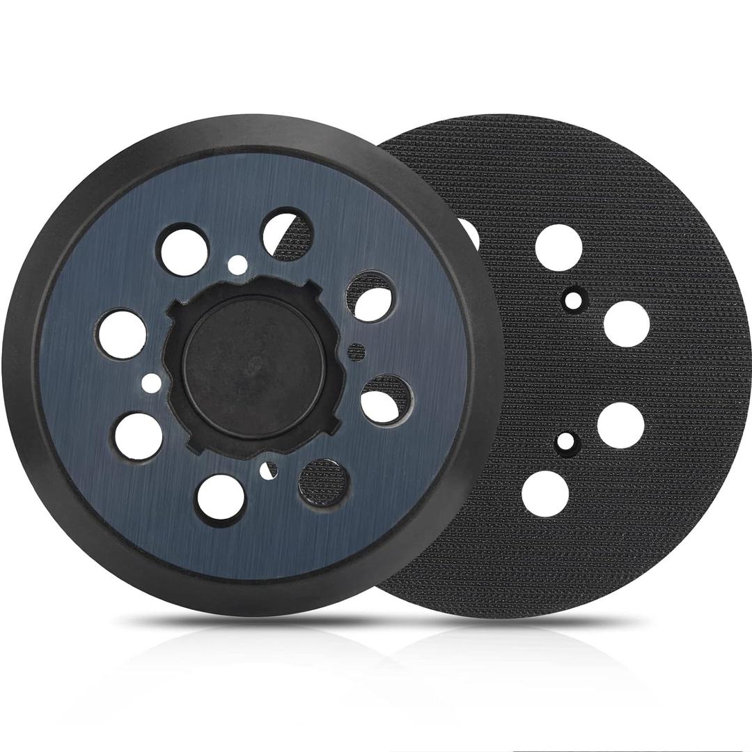 Sander Pad Replacement for Dewalt, 2 Pack 5" 8 Hole Hook and Loop Orbital Sander Pad Compatible with DeWalt DWE6421 6421K DWE6423 6423K DCW210B Random Orbital Sanders (4 Screw Holes)