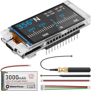 Vision Master T190 ESP32-S3R8 Development Board with 3000mAh Battery, 1.9-inch TFT Display, 915MHz Antenna Integrated SX1262 LoRa WiFi Bluetooth 5.0 Compatible with Meshtastic Arduino IoT