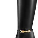 Adrizzlein Knee High Boots Women Pointed Toe Stiletto Tall Boots Sexy High Heel Long Boots Fashion Dress Shoes With Side Zipper (7.5, Black)