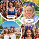 4 x Snow Costume for Girls Adult Women Princess Dress up 4-6 Accessories Kids Party Decorations Birthday Favors Princess Toys Mouse Ears Headband