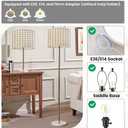 Lamp Shade Beige gingham pattern Seamless pastel check plaid beige white for Drum Lampshade for Floor Lamps Table Lamps Pendant Light 8.9"x11" Linen Lampshades Replacement Large Lamp Shade