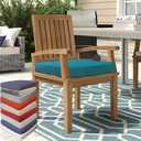 20x20 inch Patio Chair Cushion 2/Pack Resilient Foam Filling Water Repellent Stain-Resistant UV Resistant Weather Resistant with Zipper for Patio Furniture Chili