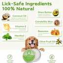 6 x Dog Paw Balm & Nose Balm, Lick-Safe | All-Natural Moisturizer with Organic Coconut Oil | Quickly Nourishes and Repairs Dry, Cracked Paws | Vet-Recommended for Hot & Winter Protection (2.0oz)