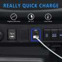 Car Charger PD QC3.0 Fast Charging Type c USB Port Socket,with LED Light Show for Toyota Compatible with Smart Phone,Tablet,and USB Device More.Blue-1.3x0.9inch